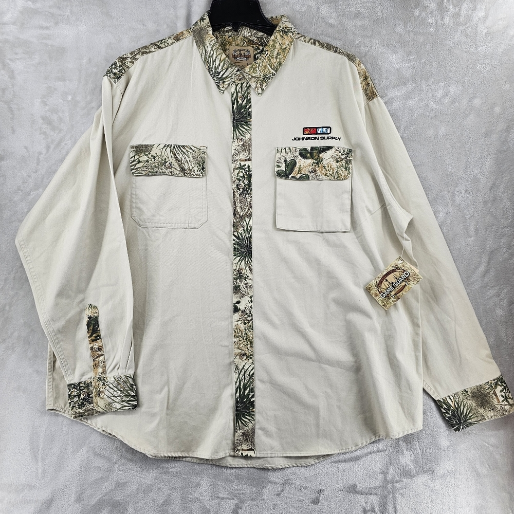 Game guard Mens Long Sleeve Hunting Texas Desert Camo Shirt‎ Mens 2XL XXL NEW!